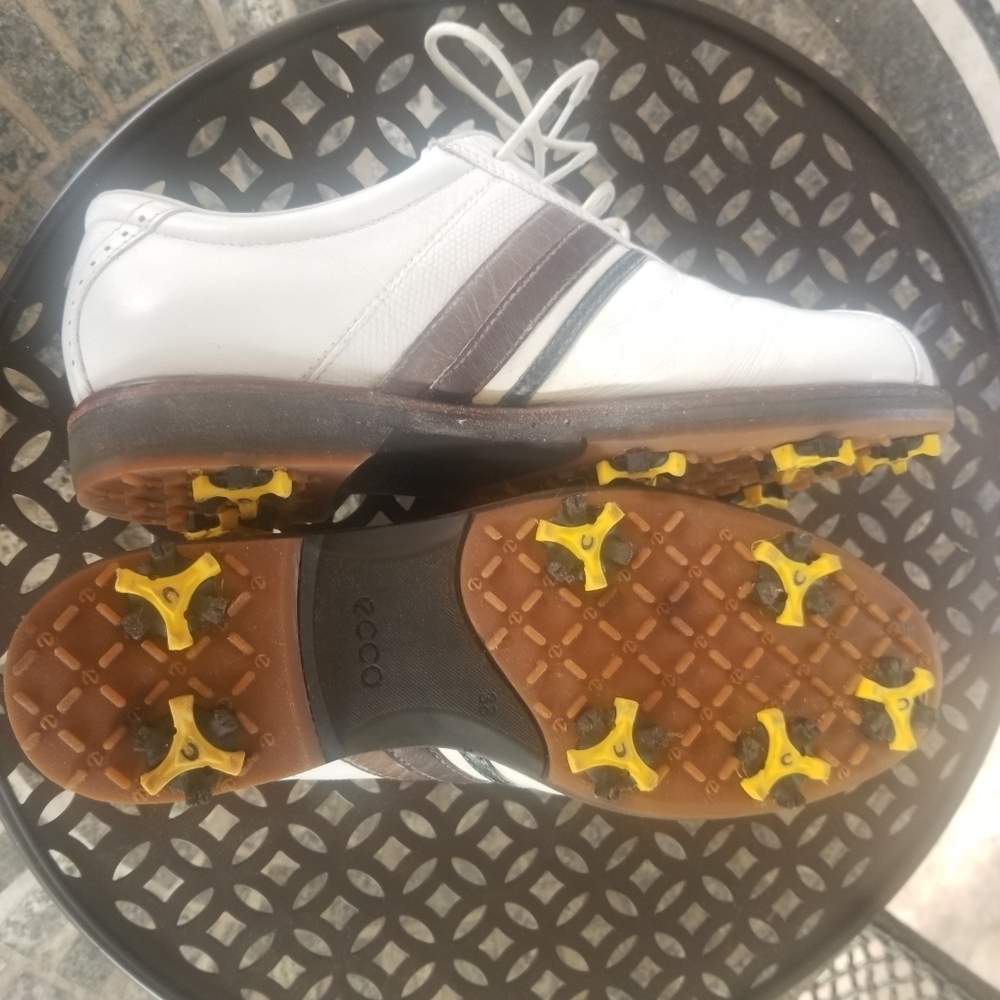 Ecco Tour Hybrid Hydromax White Golf Bicycle Toe